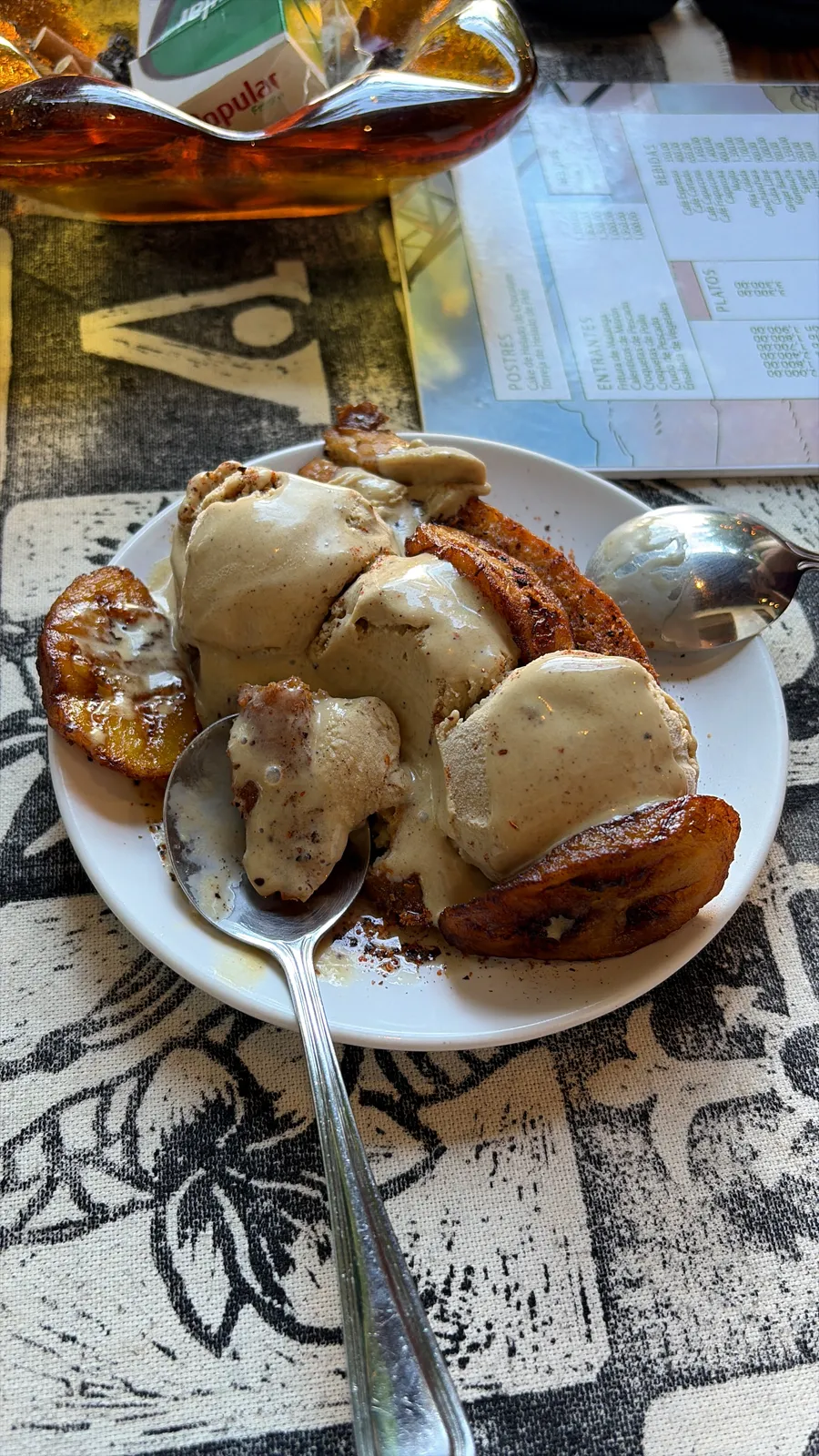 Torreja de Helado de Plátano Maduro Frito
